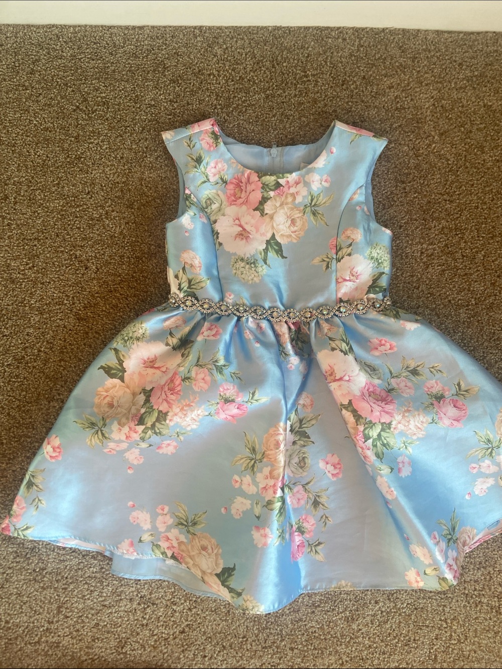 4/4t blue floral dress